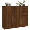 vidaXL Credenza Rovere Marrone 91x29,5x75 cm in Legno Multistrato