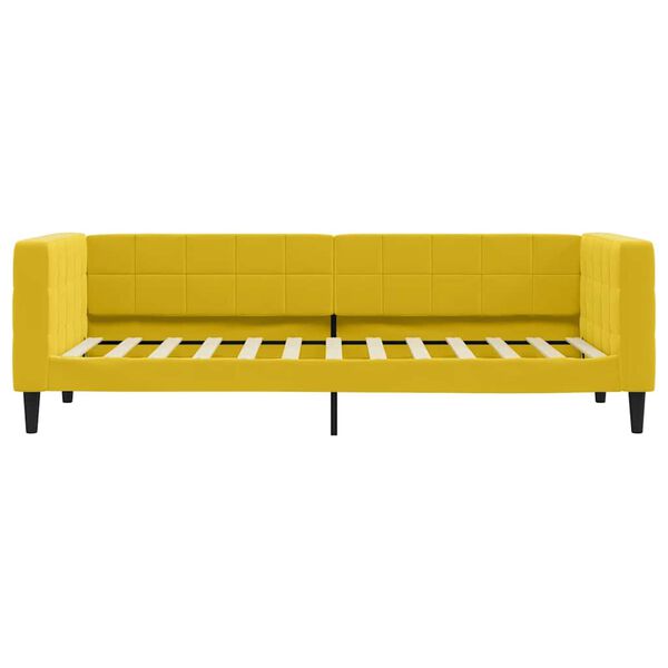 vidaXL Divano Letto con Materasso Giallo 80x200 cm in Velluto