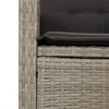 vidaXL Panca Reclinabile Giardino con Cuscini Grigio Chiaro Polyrattan