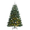 vidaXL Albero Natale Incernierato con 300 LED e Palline 240 cm