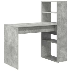vidaXL Scrivania Grigio cemento 113 x 54 x 120 cm Legno multistrato