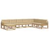 vidaXL Set di divani da esterno 8 pz Bianco e Beige