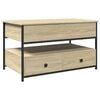 vidaXL Tavolino Salotto Rovere Sonoma 85x50x50 cm Multistrato Metallo
