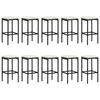 vidaXL Set Bar da Giardino 11 pz con Cuscini in Polyrattan Nero