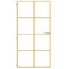 vidaXL Porta Interni Sottile Oro 102,5x201,5 Vetro Temperato Alluminio