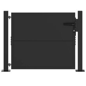 vidaXL Cancello da giardino 110 x 105 cm Nero Bloccabile