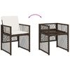 vidaXL Set da Pranzo da Giardino 17 pz con Cuscini Marrone Polyrattan