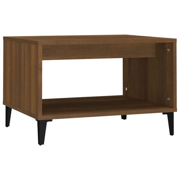 vidaXL Tavolino da Salotto Rovere Marrone 60x50x40cm Legno Multistrato
