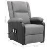 vidaXL Poltrona Alzapersona Massaggiante Grigio Chiaro Tessuto