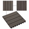 vidaXL Piastrella per Decking 11 pcs Marrone Scuro 30 x 30 cm WPC