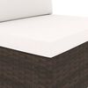 vidaXL Divano Modulare a 2 Posti in Polyrattan Marrone