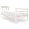 vidaXL Giroletto Bianco in Legno Massello 90x200 cm