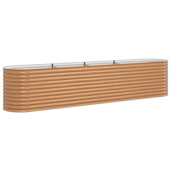 vidaXL Letto Rialzato Marrone 400 x 80 x 81 cm Acciaio