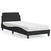 vidaXL Letto con Materasso Dover Nero 90x200 cm in Velluto