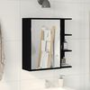 vidaXL Mobiletto per specchio da bagno Rovere Nero 62,5 x 20,5 x 64 cm