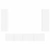 vidaXL Set mobile TV Montaggio a parete 3 pcs Bianco Legno multistrato