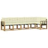 vidaXL Set di divani da esterno 6 pz Bianco e Crema
