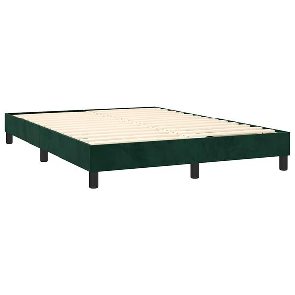 vidaXL Struttura Letto a Rete a Molle Verde Scuro 140x200 cm in Velluto