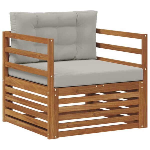 vidaXL Set di divani da esterno Legno di Acacia Massello e Poliestere