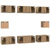 vidaXL Set mobile TV 8 pcs Rovere artigianale Legno multistrato