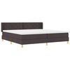 vidaXL Letto a molle Marrone Scuro 200 x 200 cm Poliestere