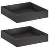 vidaXL Vaso da giardino 2 pz Nero 100 x 100 x 20 cm