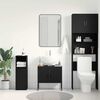 vidaXL Armadio per Lavabo da Bagno Rovere Nero 60 x 30 x 60 cm
