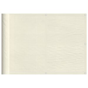 vidaXL Paravento da Balcone Crema 75x700 cm 100% Poliestere Oxford