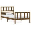 vidaXL Giroletto senza Materasso Ambra in Legno Massello 90x200 cm