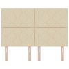 vidaXL Testiera Crema 160 cm Tessuto