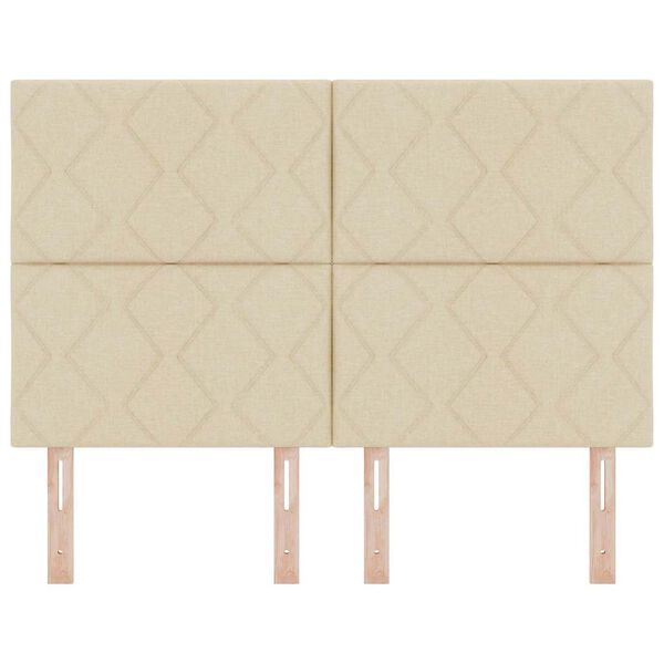 vidaXL Testiera Crema 160 cm Tessuto