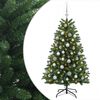 vidaXL Albero di Natale artificiale verde medio con palline 150 cm