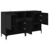 vidaXL Sideboards 2 pcs Rovere Nero 60 x 35 x 70 cm Legno multistrato