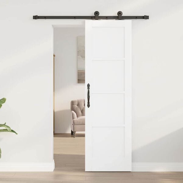 vidaXL Porta scorrevole ORKDAL Bianco 61 x 198,5 cm Pino massello