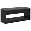 vidaXL Panca per ingresso Rovere Nero 103 x 38 x 45 cm