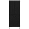 vidaXL Credenza Rovere Nero 69,5 x 34 x 180 cm Legno multistrato
