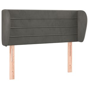 vidaXL Testiera ad Orecchio Grigio Scuro 83x23x78/88 cm in Velluto