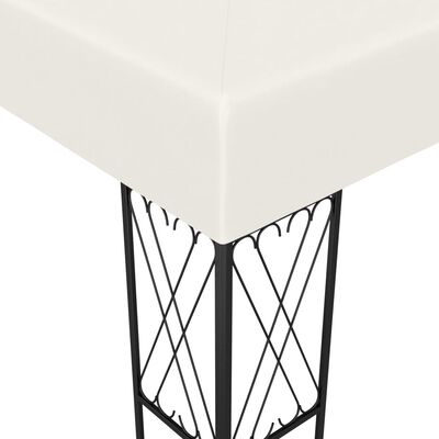 vidaXL Gazebo con Stringa di Luci LED 3x3 m in Tessuto Crema