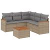 vidaXL Patio Sofa Set 5-Posti Beige and Grey
