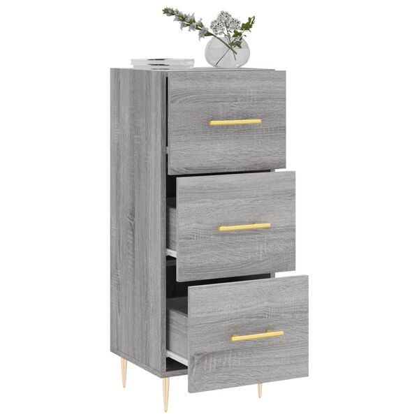 vidaXL Credenza Grigio Sonoma 34,5x34x90 cm in Legno Multistrato
