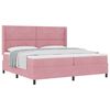 vidaXL Letto a molle con materasso Rosa 200 x 200 cm Velluto