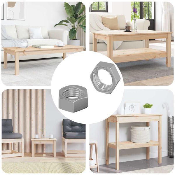 vidaXL Dado esagonale 2 pcs Argento M6 Metallo