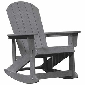 vidaXL Poltrona a dondolo Adirondack Grigio chiaro 92 x 73,5 x 92 cm
