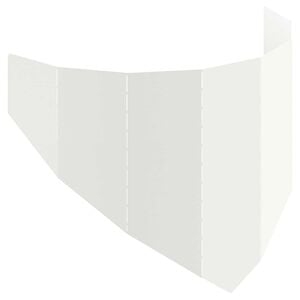 vidaXL Bordura per Prato 100 x 45 cm Acciaio Bianco