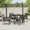 vidaXL Set da Pranzo per Giardino 5 pcs Nero polyrattan