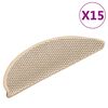 vidaXL Tappeti Autoadesivi Scale Aspetto Sisal 15pz 56x17x3 cm Berbero