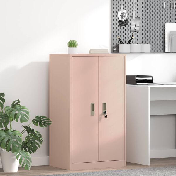 vidaXL Armadio Rosa 60 x 40 x 90 cm Acciaio laminato a freddo