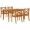 vidaXL Set da Pranzo per Giardino 5 pz in Legno Massello di Acacia