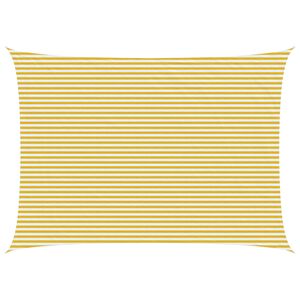 vidaXL Telo Ombra 5 x 8 m HDPE Rettangolare Giallo e Bianco
