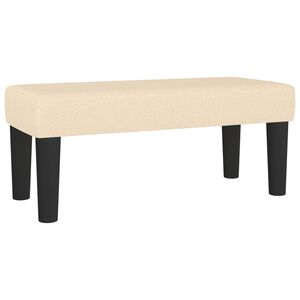 vidaXL Panca Crema 70x30x30 cm in Tessuto